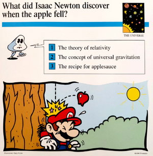 What did Isaac Newton discover when the apple fell- (Front).png